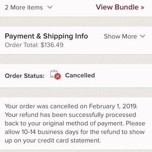 Purchase cancelled?